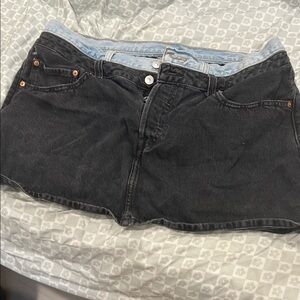 Levi's Black Denim Mini Skirt